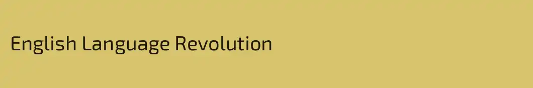 English Language Revolution 